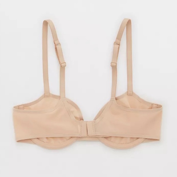 New Aerie SMOOTHEZ Mesh Unlined Underwire Balconette Bra Sands Size 32B - Picture 4 of 16